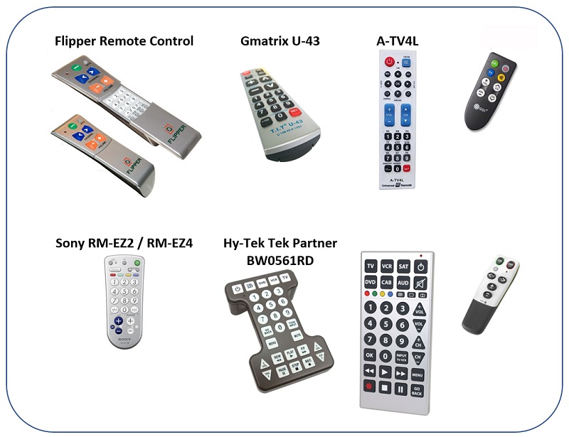 Existing simplified remotes: Flipper, Gmatrix U-43, A-TV4L, Sony RM-EZ2/EZ4, Hy-Tek Tek Partner and others